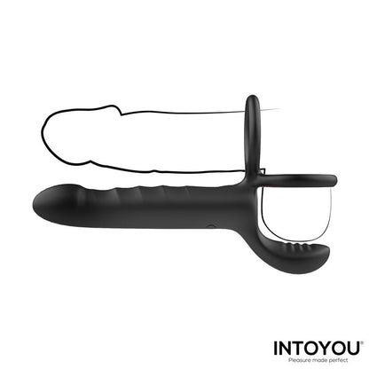 INTOYOU - MAGNOR DILDO WITH DOUBLE RING AND BALLS STIMULATOR