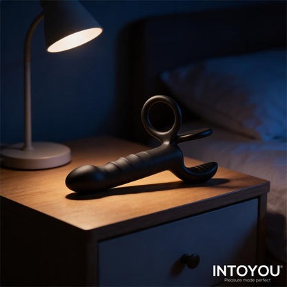 INTOYOU - MAGNOR DILDO WITH DOUBLE RING AND BALLS STIMULATOR