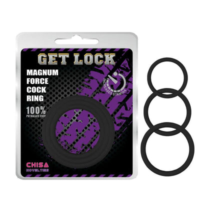 CHISA - MAGNUM FORCE COCK RING SILICONE BLACK