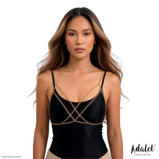 ADALET LINGERIE - MAMEN CHAIN BRA GOLD-TONE ONE SIZE