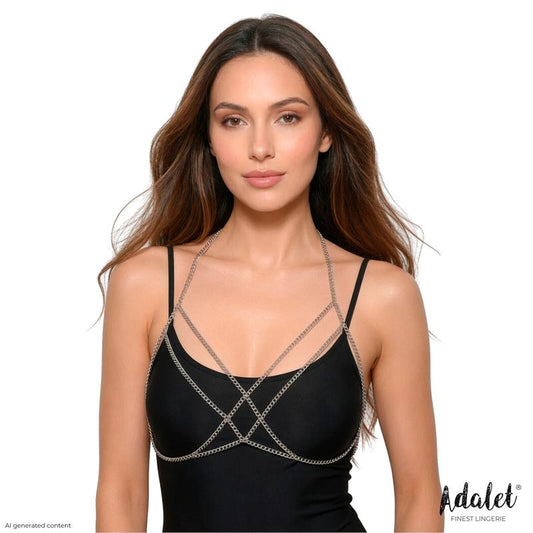 ADALET LINGERIE - MAMEN CHAIN BRA SILVER-TONE ONE SIZE