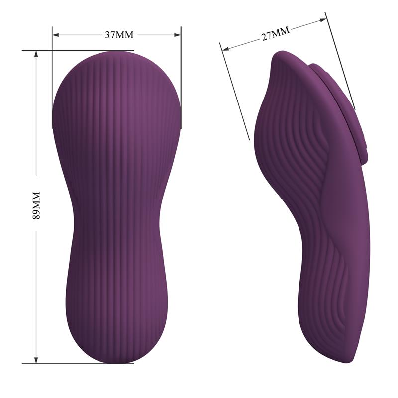 PRETTYLOVE - MANE PANTY VIBRATOR WITH APP PURPLE
