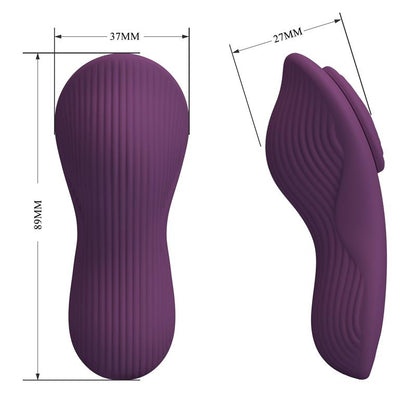 PRETTYLOVE - MANE PANTY VIBRATOR WITH APP PURPLE