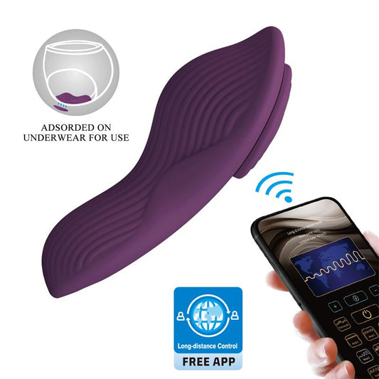 PRETTYLOVE - MANE PANTY VIBRATOR WITH APP PURPLE