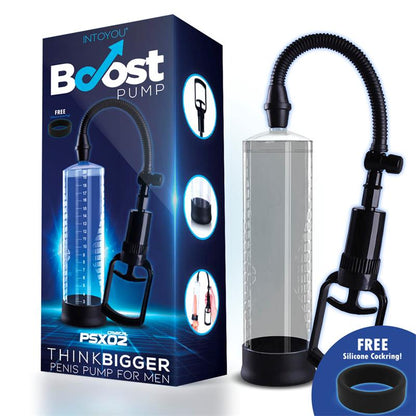 BOOST PUMPS - MANUAL PENIS PUMP PSX02 CRYSTAL