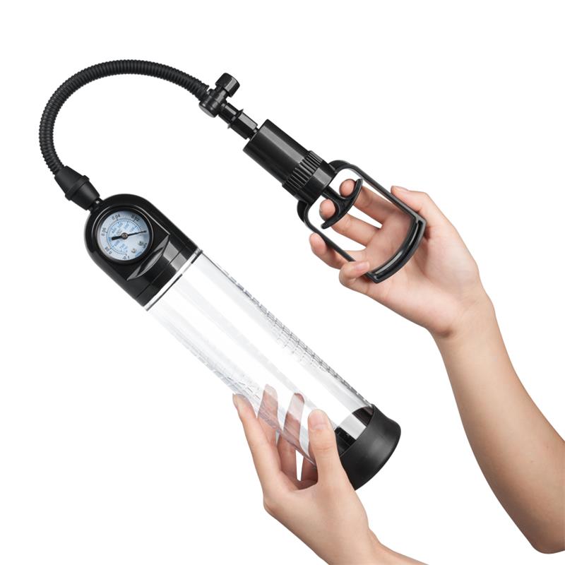 BOOST PUMPS - MANUAL PENIS PUMP WITH VALVE PSX03 CRYSTAL