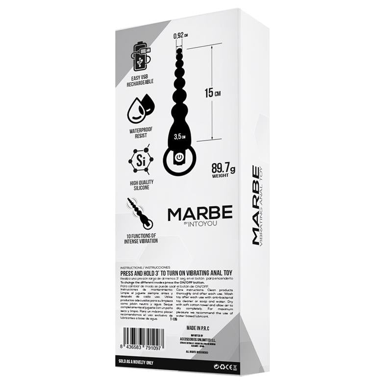 TARDENOCHE - MARBE ANAL CHAIN WITH VIBRATION USB SILICONE