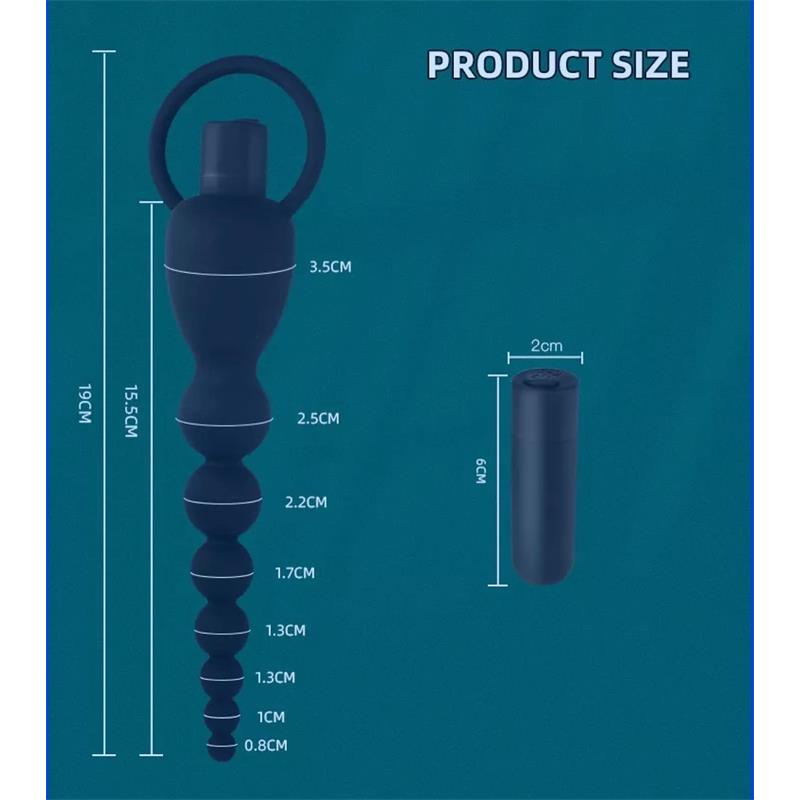 TARDENOCHE - MARBE ANAL CHAIN WITH VIBRATION USB SILICONE
