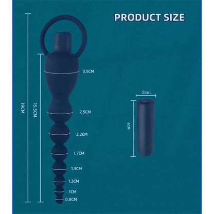 TARDENOCHE - MARBE ANAL CHAIN WITH VIBRATION USB SILICONE