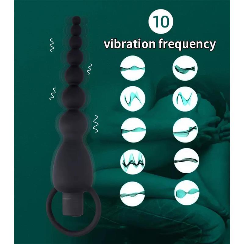 TARDENOCHE - MARBE ANAL CHAIN WITH VIBRATION USB SILICONE