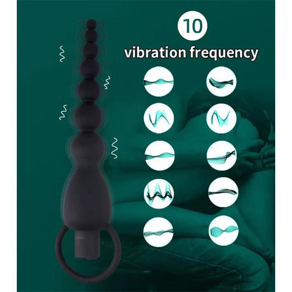 TARDENOCHE - MARBE ANAL CHAIN WITH VIBRATION USB SILICONE