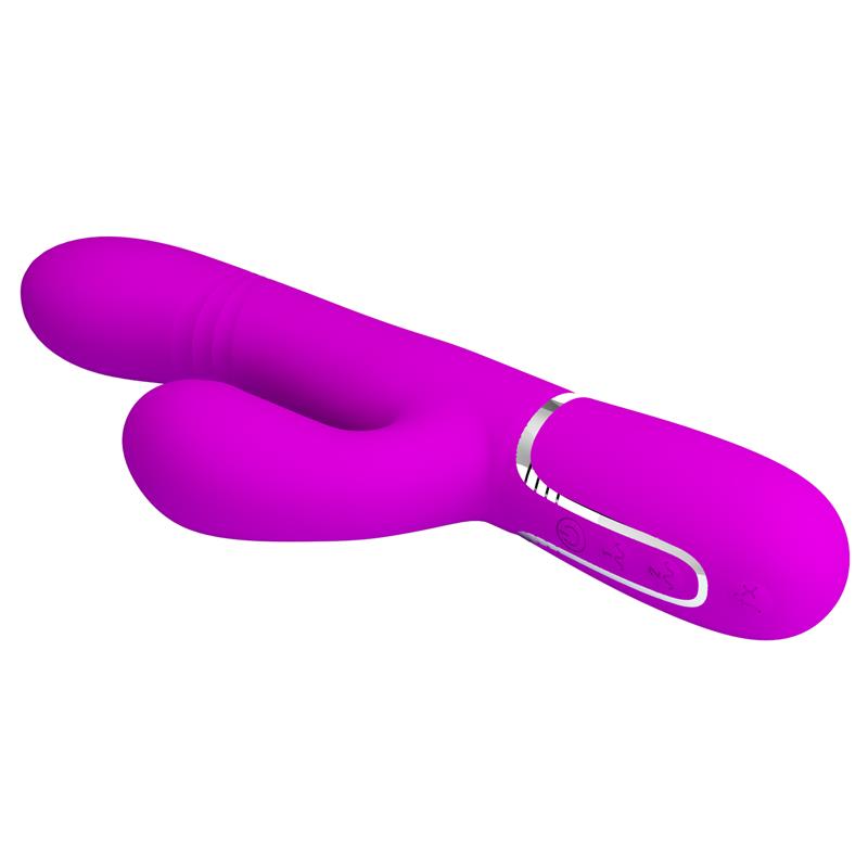 PRETTYLOVE - MARIANA VIBRATOR 4 IN 1 SILICONE FUCHSIA