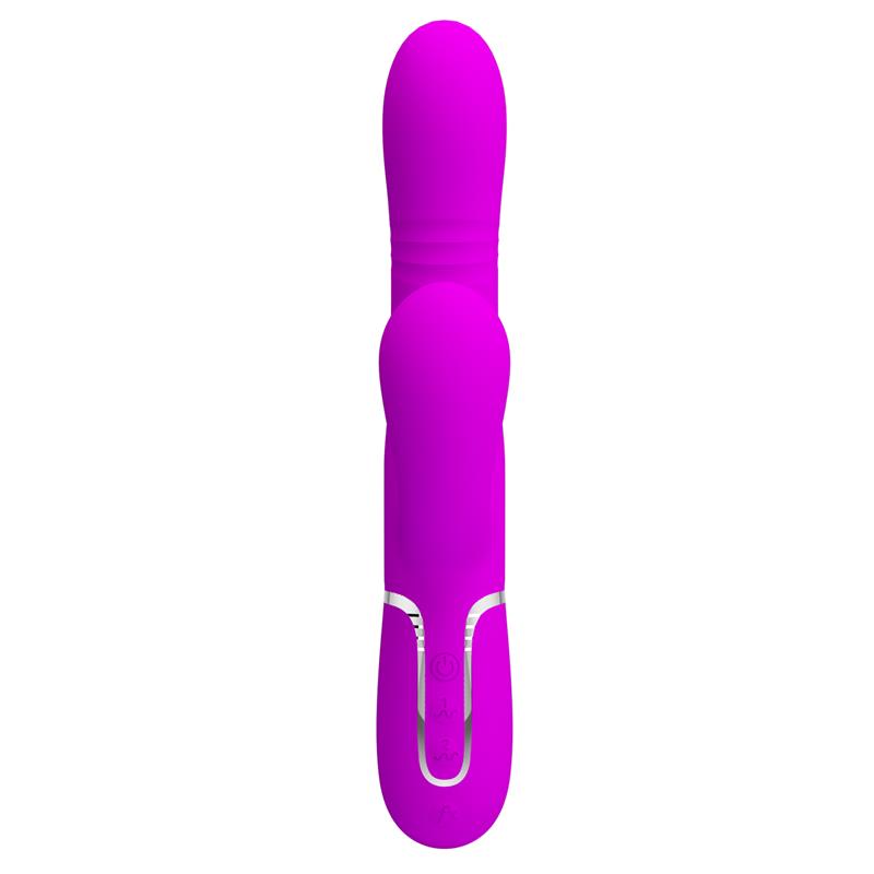 PRETTYLOVE - MARIANA VIBRATOR 4 IN 1 SILICONE FUCHSIA