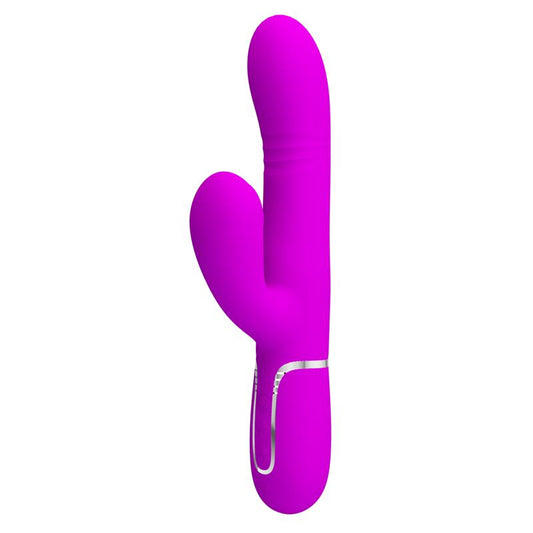 PRETTYLOVE - MARIANA VIBRATOR 4 IN 1 SILICONE FUCHSIA