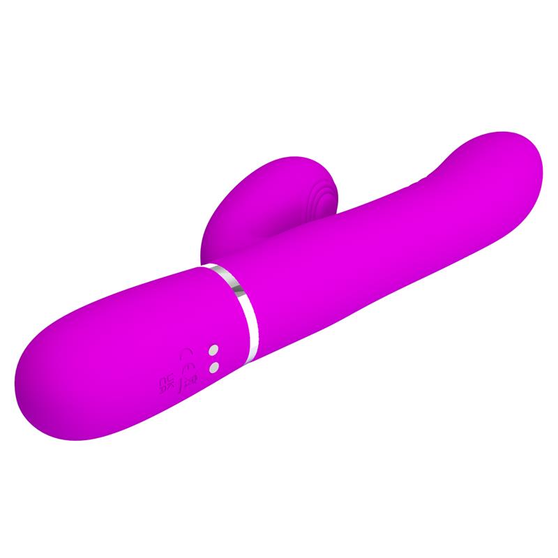 PRETTYLOVE - MARIANA VIBRATOR 4 IN 1 SILICONE FUCHSIA