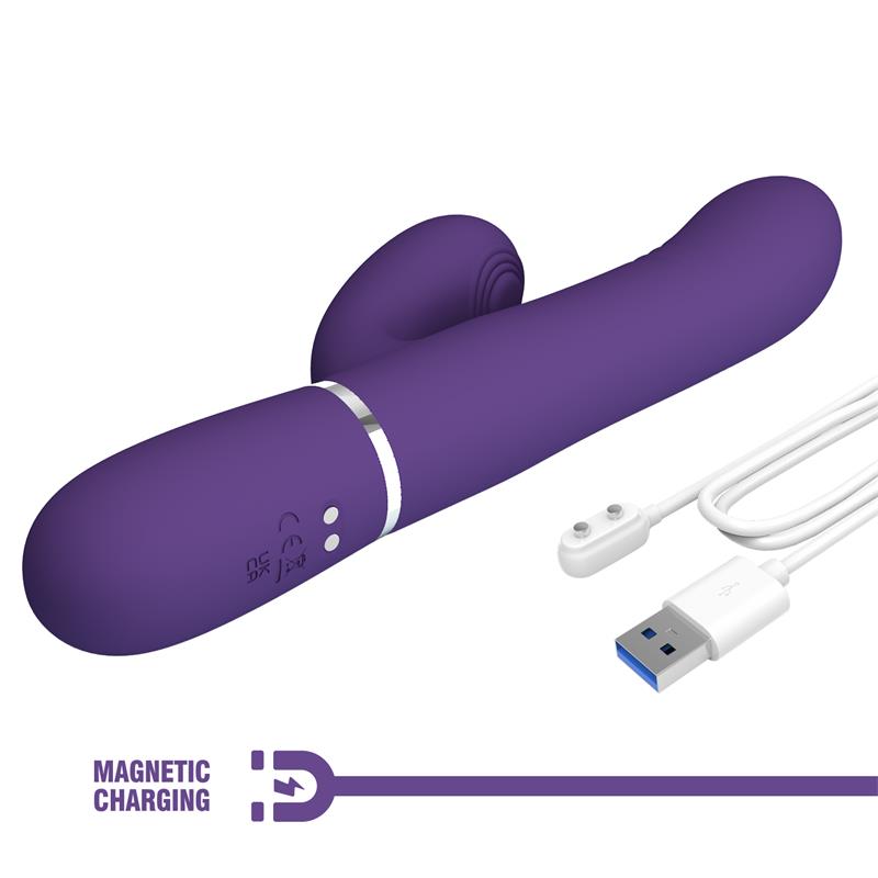 PRETTYLOVE - MARIANA VIBRATOR 4 IN 1 SILICONE PURPLE