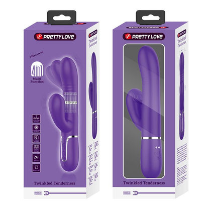PRETTYLOVE - MARIANA VIBRATOR 4 IN 1 SILICONE PURPLE
