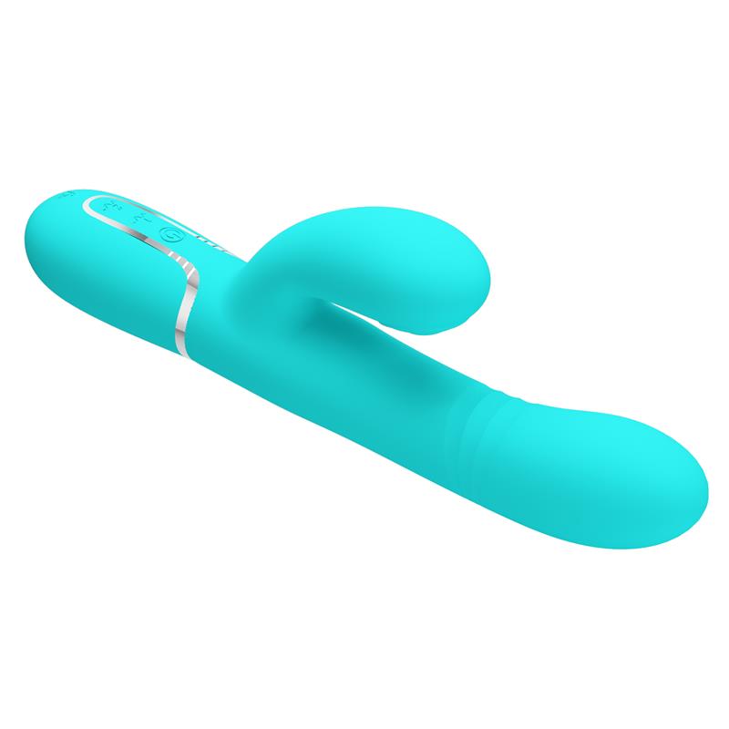 PRETTYLOVE - MARIANA VIBRATOR 4 IN 1 SILICONE TURQUOISE