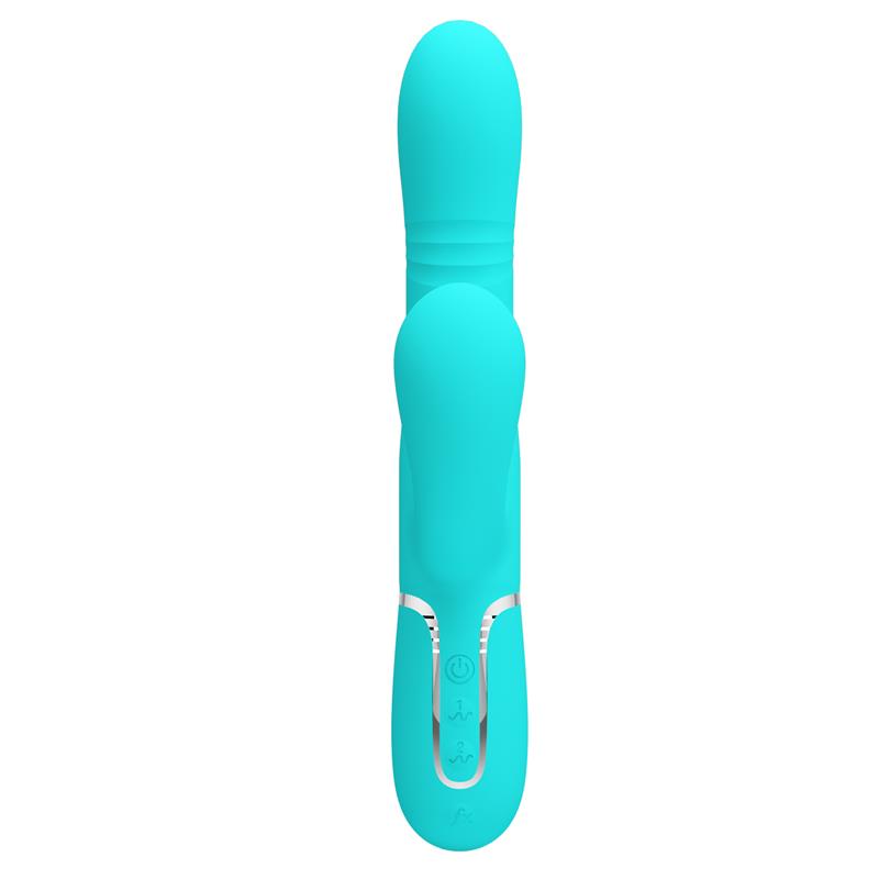 PRETTYLOVE - MARIANA VIBRATOR 4 IN 1 SILICONE TURQUOISE
