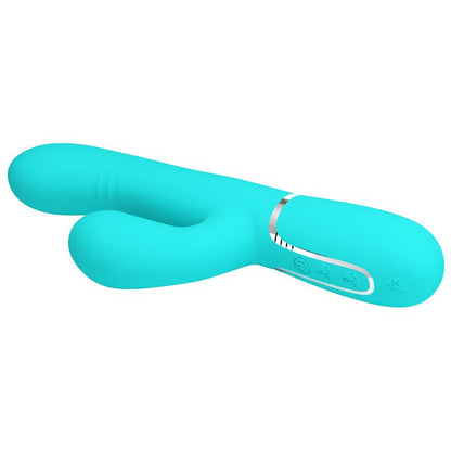 PRETTYLOVE - MARIANA VIBRATOR 4 IN 1 SILICONE TURQUOISE