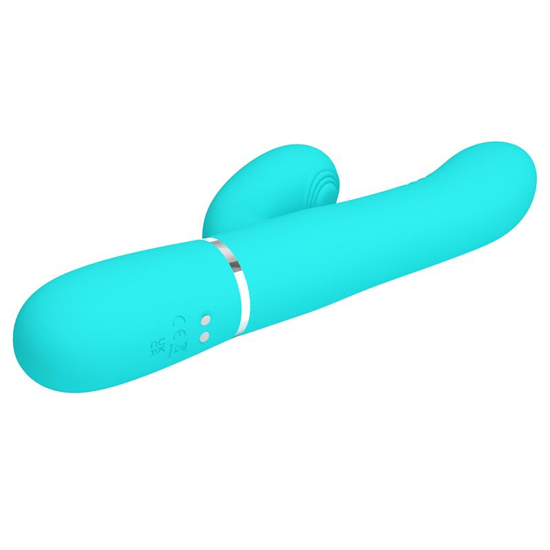 PRETTYLOVE - MARIANA VIBRATOR 4 IN 1 SILICONE TURQUOISE