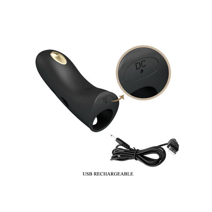 PRETTYLOVE - MARICO FINGER SLEEVE WITH ELECTROSTIMULATION AND VIBRATION GOLD 18K