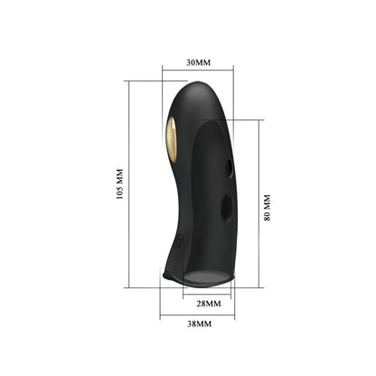 PRETTYLOVE - MARICO FINGER SLEEVE WITH ELECTROSTIMULATION AND VIBRATION GOLD 18K