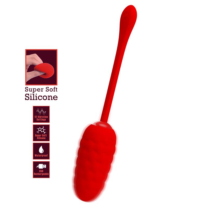 PRETTYLOVE - MARINA VIBRATING EGG RED
