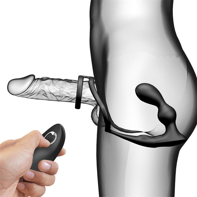 PRETTYLOVE - MARSHALL ANAL PLUG WITH VIBRATION AND COCK AND BALL RING