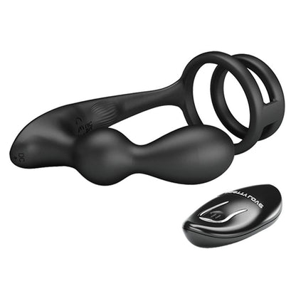 PRETTYLOVE - MARSHALL ANAL PLUG WITH VIBRATION AND COCK AND BALL RING