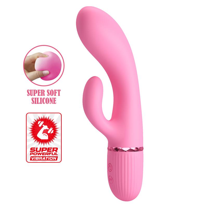 PRETTYLOVE - MARSKI VIBRATOR WITH RABBIT G SPOT PINK