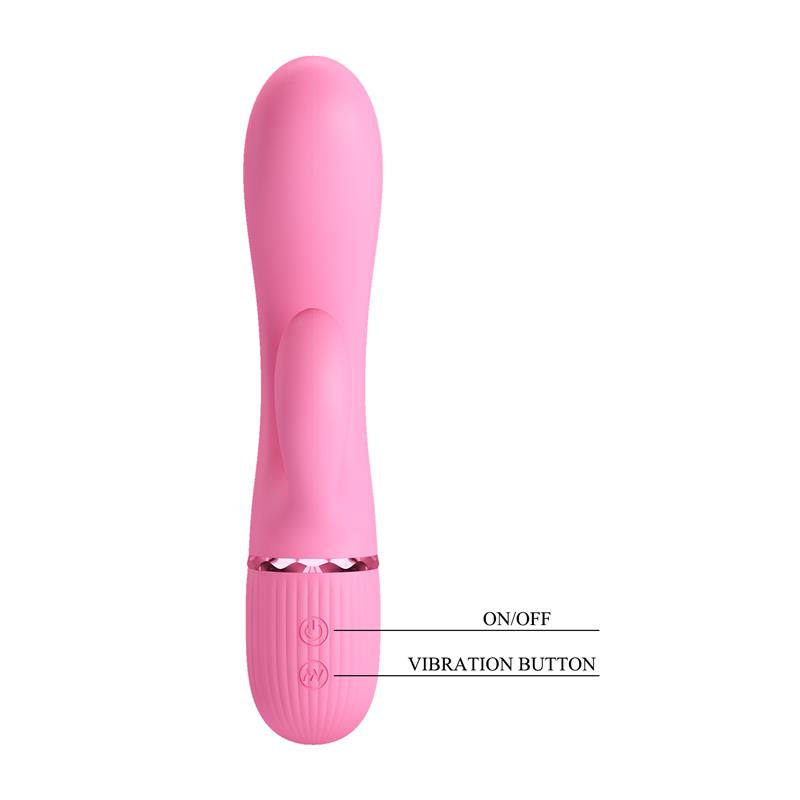 PRETTYLOVE - MARSKI VIBRATOR WITH RABBIT G SPOT PINK