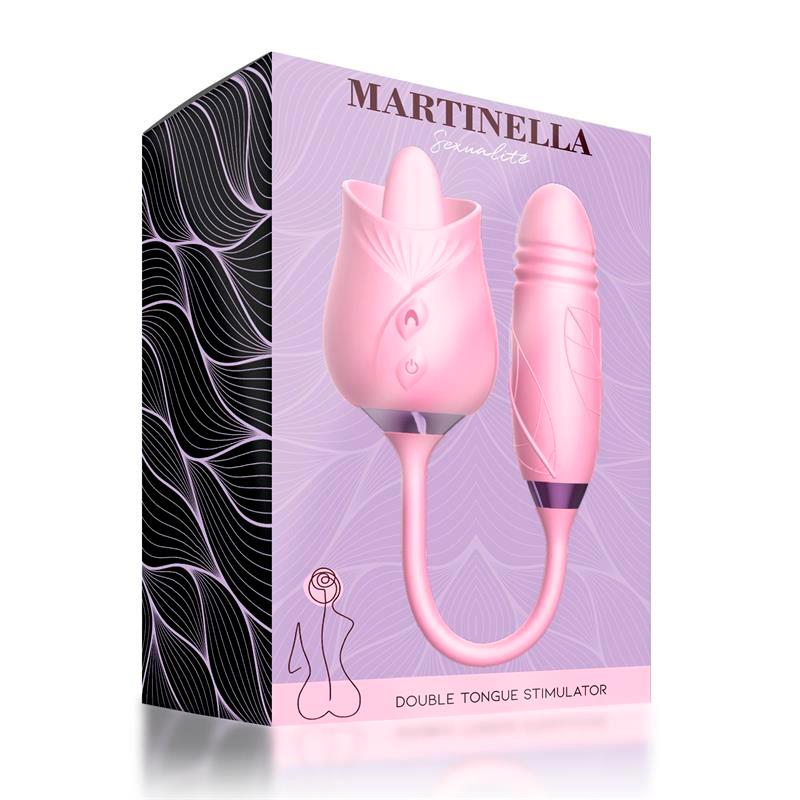 MARTINELLA - DOUBLE TONGUE CLIRIS STIMULATOR AND THRUSTING EGG