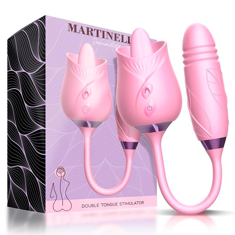MARTINELLA - DOUBLE TONGUE CLIRIS STIMULATOR AND THRUSTING EGG