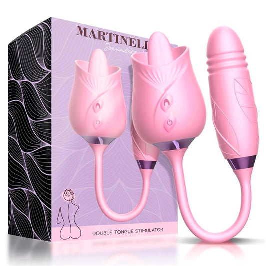 MARTINELLA - DOUBLE TONGUE CLIRIS STIMULATOR AND THRUSTING EGG