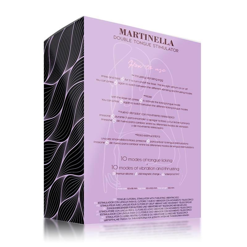 MARTINELLA - DOUBLE TONGUE CLIRIS STIMULATOR AND THRUSTING EGG