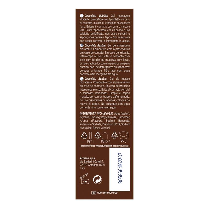 CONTROL - MASSAGE GEL BUBBLE CHOCOLATE 200 ML