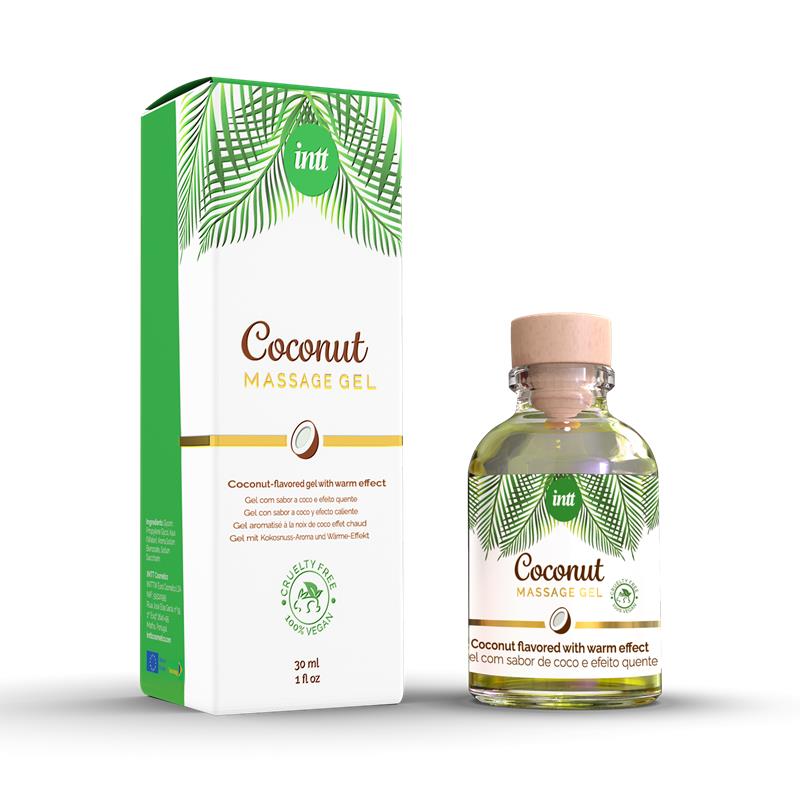 INTT - VEGAN MASSAGE GEL WITH COCONUT FLAVOR AND HEATING EFFECT