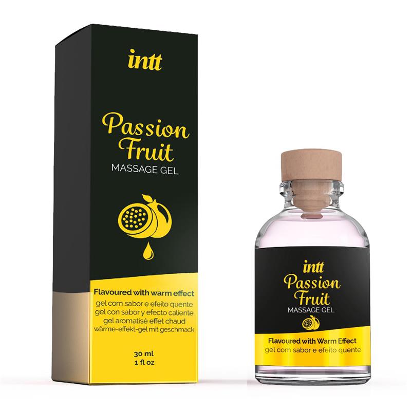 INTT MASSAGE & ORAL SEX - PASSION FRUIT FLAVORED MASSAGE GEL WITH HEAT EFFECT