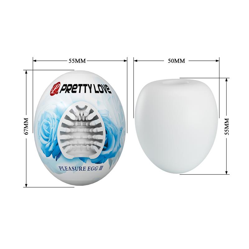 PRETTYLOVE - MASTURBATOR EGG PLEASURE EGG III WHITE