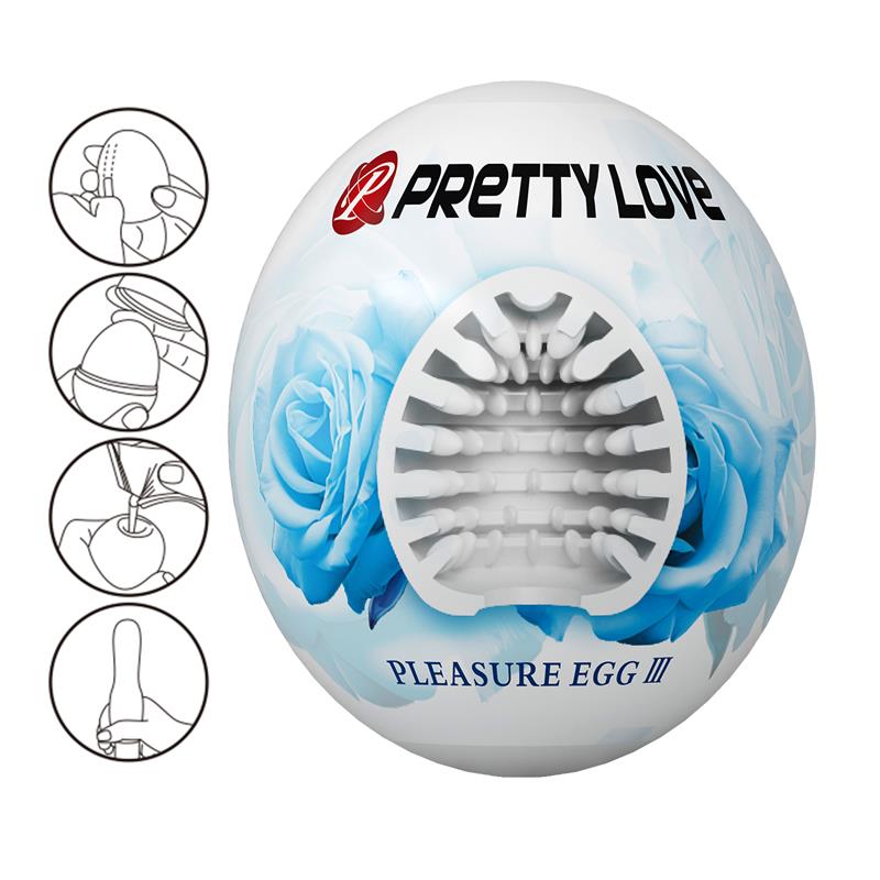 PRETTYLOVE - MASTURBATOR EGG PLEASURE EGG III WHITE