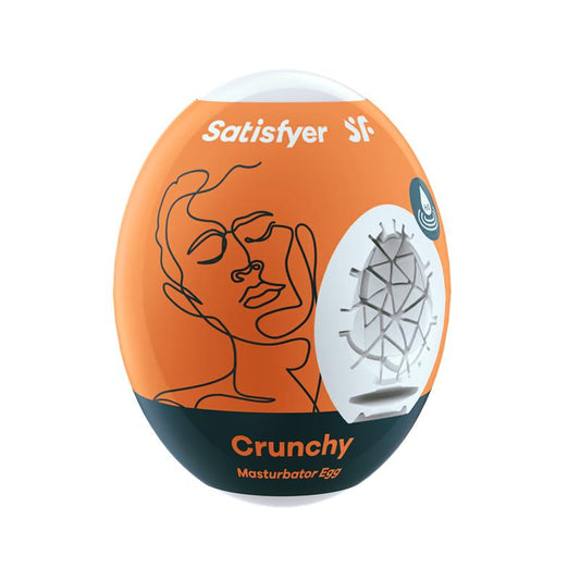 SATISFYER - MASTURBATOR EGG SINGLE CRUNCHY HYDRO-ACTIVE
