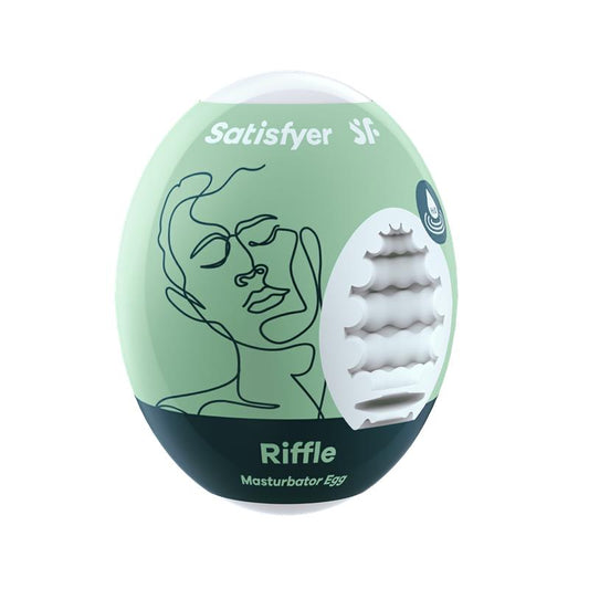 SATISFYER - MASTURBATOR EGG SINGLE RIFFLE HYDRO-ACTIVE