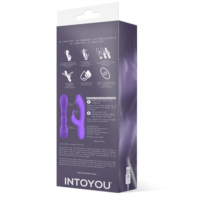 INTOYOU - MAUVE MAUVE LIQUEFIED SILICONE UNIBODY VIBE USB PURPLE