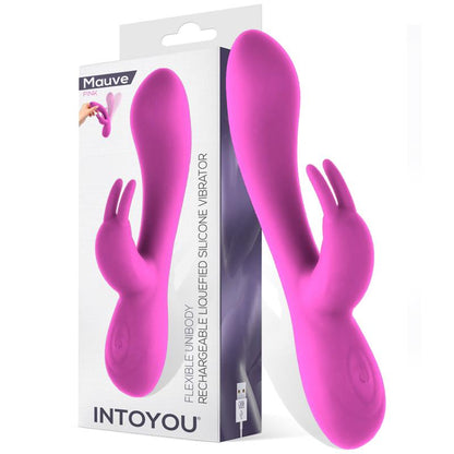 INTOYOU - VIBRADOR DE SILICONA LÍQUIDA UNIBODY MALVA USB ROSA