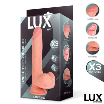 LUX - MAX TRIPLE DENSITY DILDO WITH BALLS 8.2