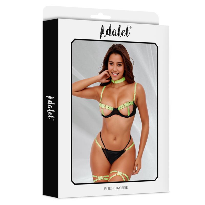 ADALET LINGERIE - MAYA BRA, THONG, GARTERS, AND CHOKER SET AND