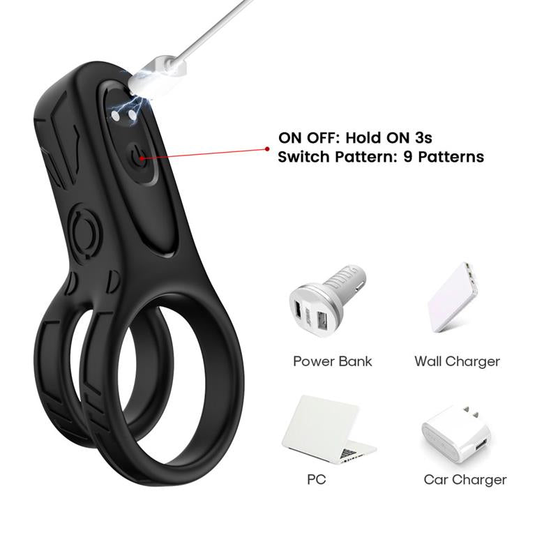 URBAN SKY - MECHA-STYLE VIBRATING PENIS RING