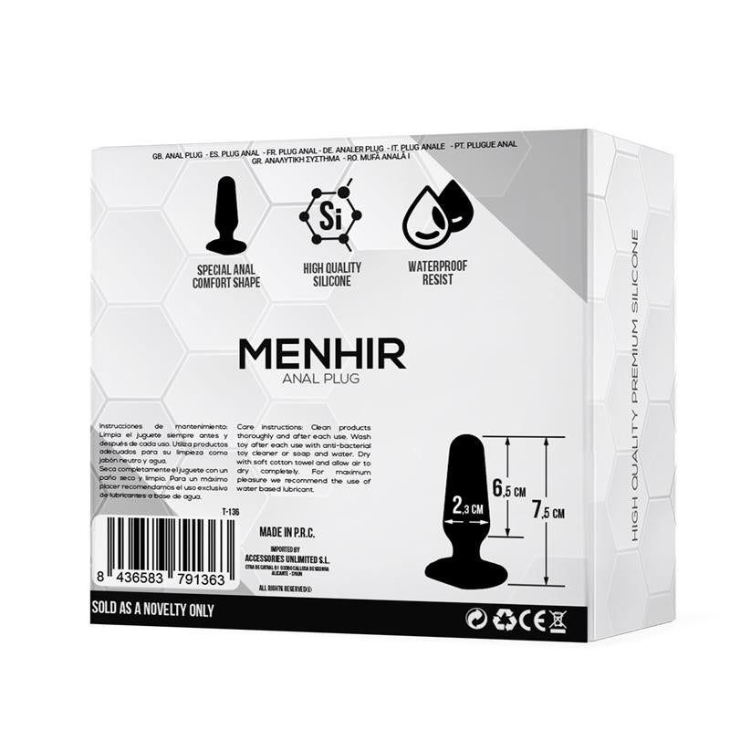 TARDENOCHE - MENHIR ANAL PLUG SILICONE BLACK