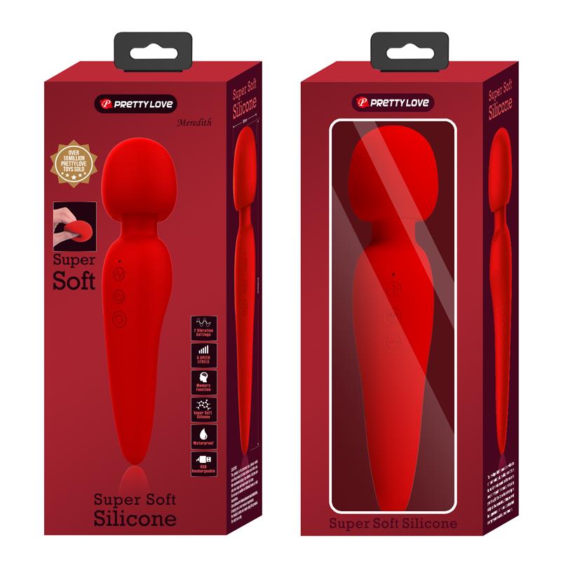 PRETTYLOVE - MEREDITH MASSAGER WAND RED